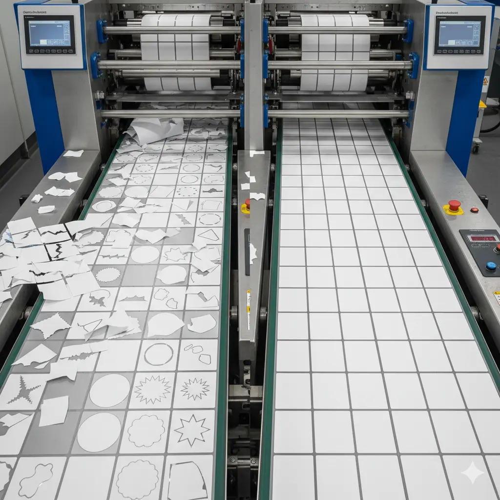 Druckmaschine mit optimierten Layouts und Bahnbreiten