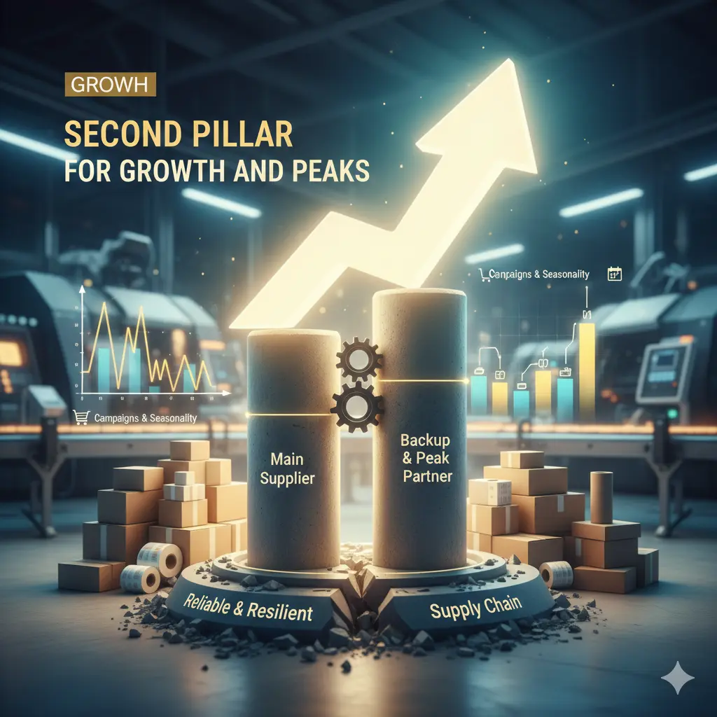 Druckproduktion mit zusätzlicher Kapazitätslinie